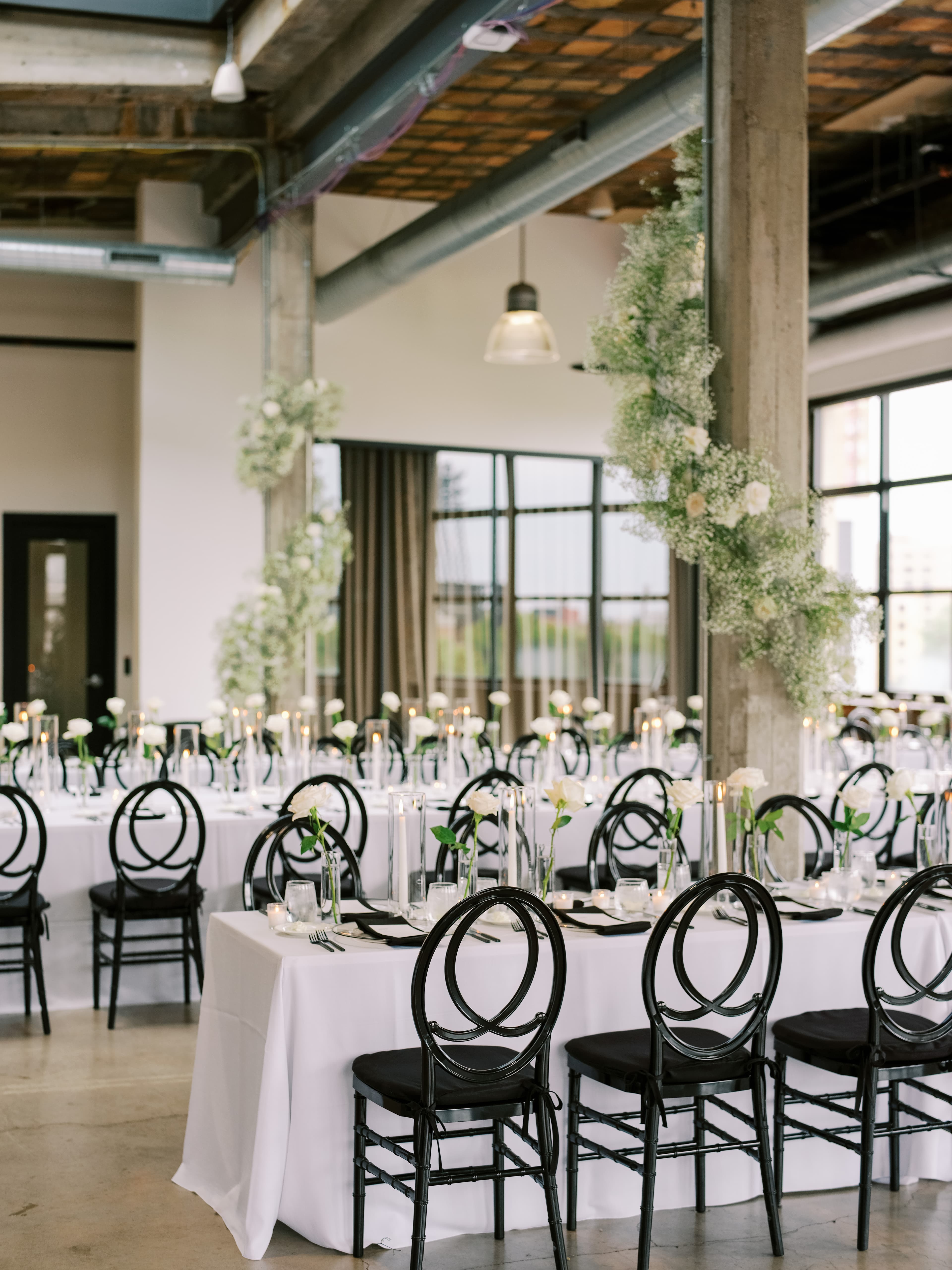 Wedding reception setup in Loft